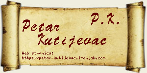 Petar Kutijevac vizit kartica